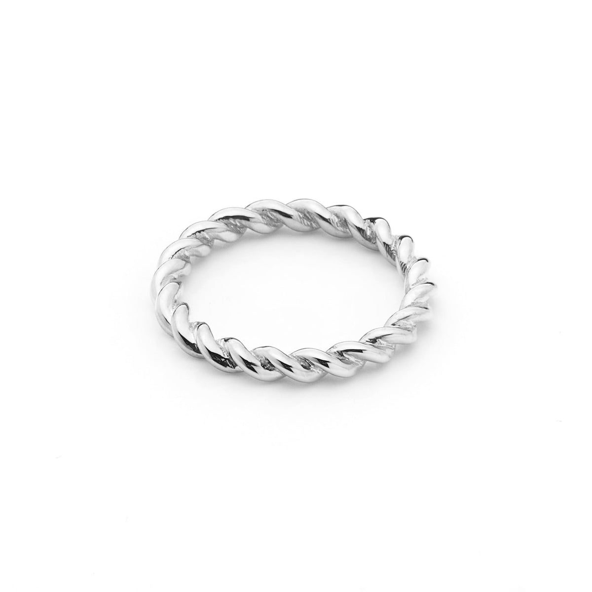 Silver rope online ring